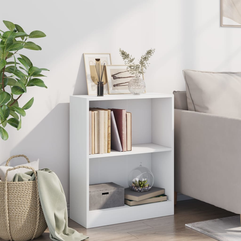 vidaXL Bibliotecă, alb, 60x24x76 cm, lemn compozit vidaXL Bibliotecă, alb, 60x24x76 cm, lemn compozit