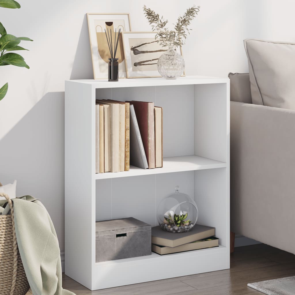 vidaXL Bibliotecă, alb, 60x24x76 cm, lemn compozit vidaXL Bibliotecă, alb, 60x24x76 cm, lemn compozit