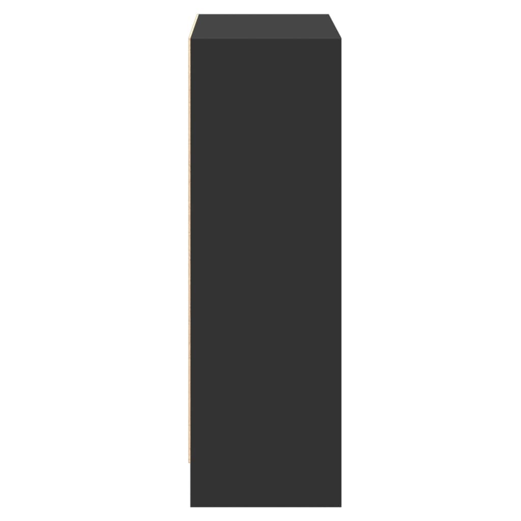 vidaXL Bibliotecă, negru, 60x24x76 cm, lemn compozit vidaXL Bibliotecă, negru, 60x24x76 cm, lemn compozit