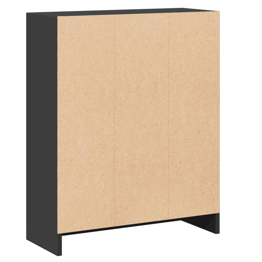 vidaXL Bibliotecă, negru, 60x24x76 cm, lemn compozit vidaXL Bibliotecă, negru, 60x24x76 cm, lemn compozit