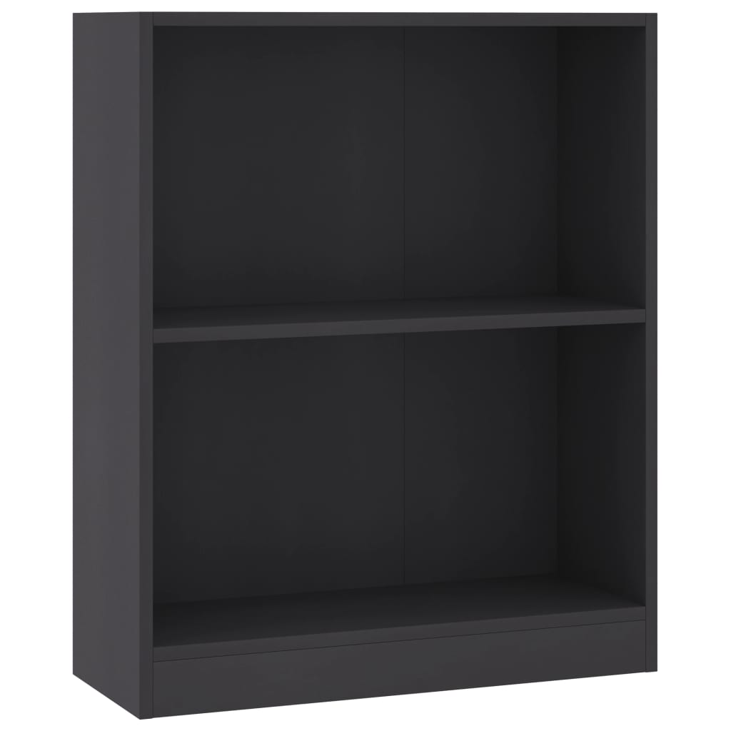 vidaXL Bibliotecă, gri, 60x24x76 cm, lemn compozit vidaXL Bibliotecă, gri, 60x24x76 cm, lemn compozit