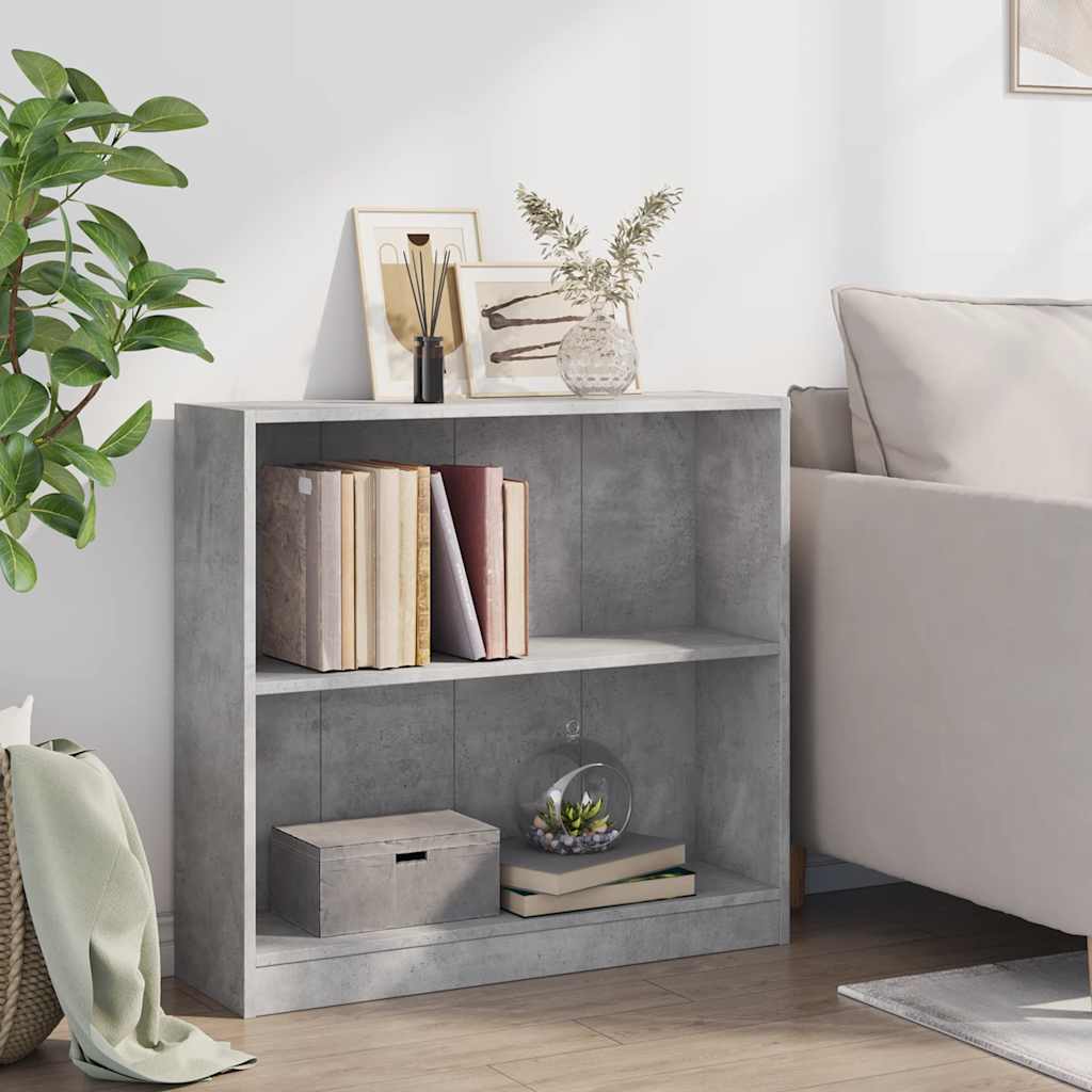 vidaXL Bibliotecă, gri beton, 80 x 24 x 75 cm, PAL vidaXL Bibliotecă, gri beton, 80 x 24 x 75 cm, PAL