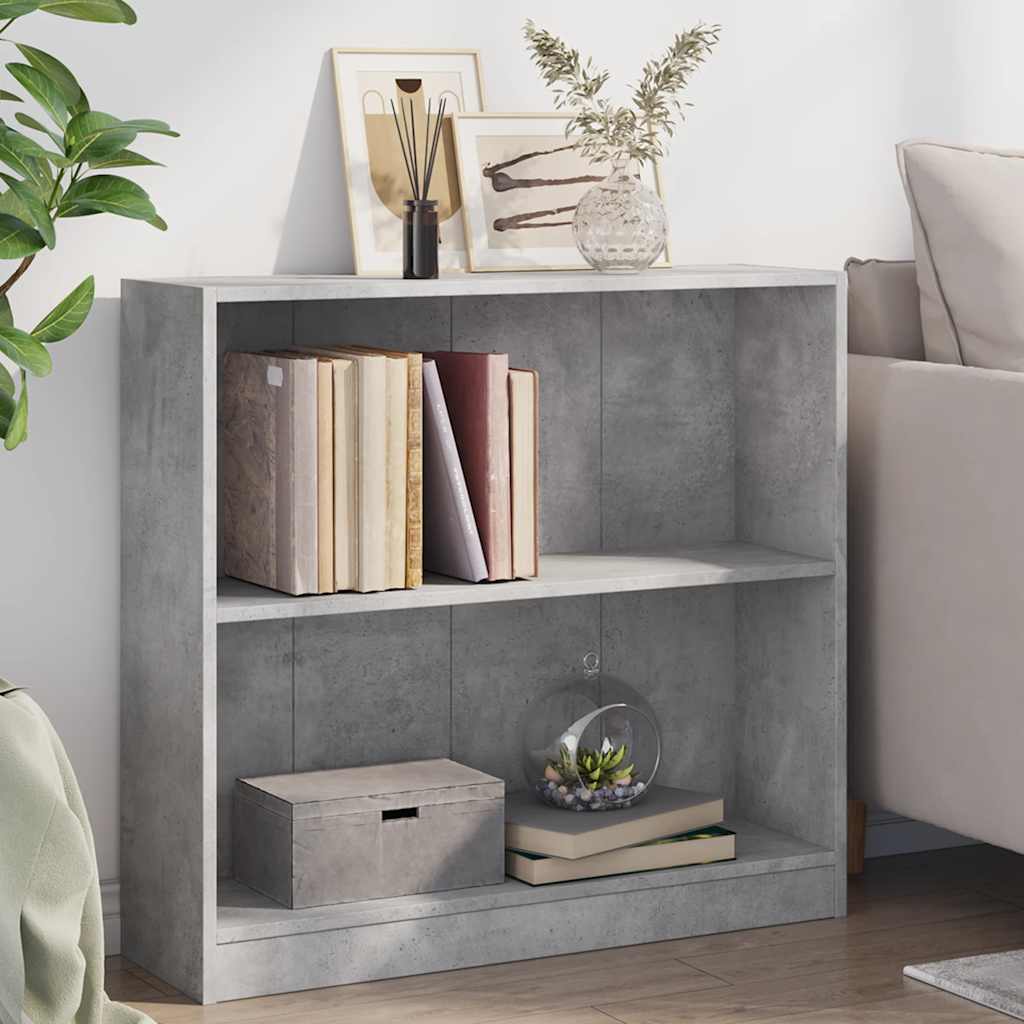 vidaXL Bibliotecă, gri beton, 80 x 24 x 75 cm, PAL vidaXL Bibliotecă, gri beton, 80 x 24 x 75 cm, PAL