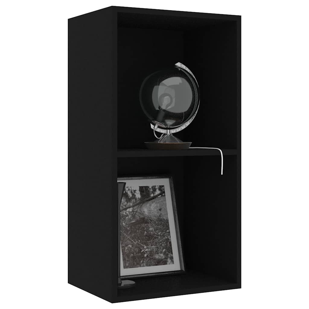 vidaXL Bibliotecă, negru, 40x30x76,5 cm, lemn prelucrat vidaXL Bibliotecă, negru, 40x30x76,5 cm, lemn prelucrat