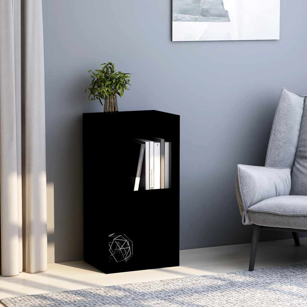 vidaXL Bibliotecă, negru, 40x30x76,5 cm, lemn prelucrat vidaXL Bibliotecă, negru, 40x30x76,5 cm, lemn prelucrat