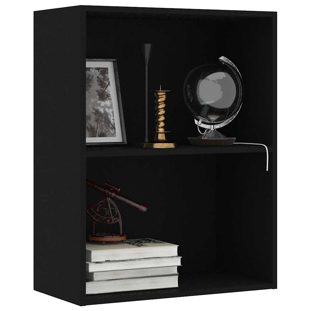 vidaXL Bibliotecă, negru, 60x30x76,5 cm, lemn prelucrat vidaXL Bibliotecă, negru, 60x30x76,5 cm, lemn prelucrat