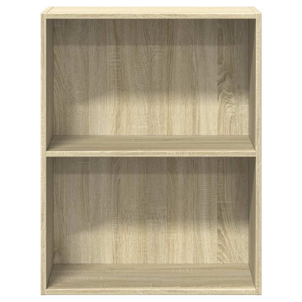vidaXL Bibliotecă cu 2 rafturi, stejar Sonoma, 60 x 30 x 76,5 cm, PAL