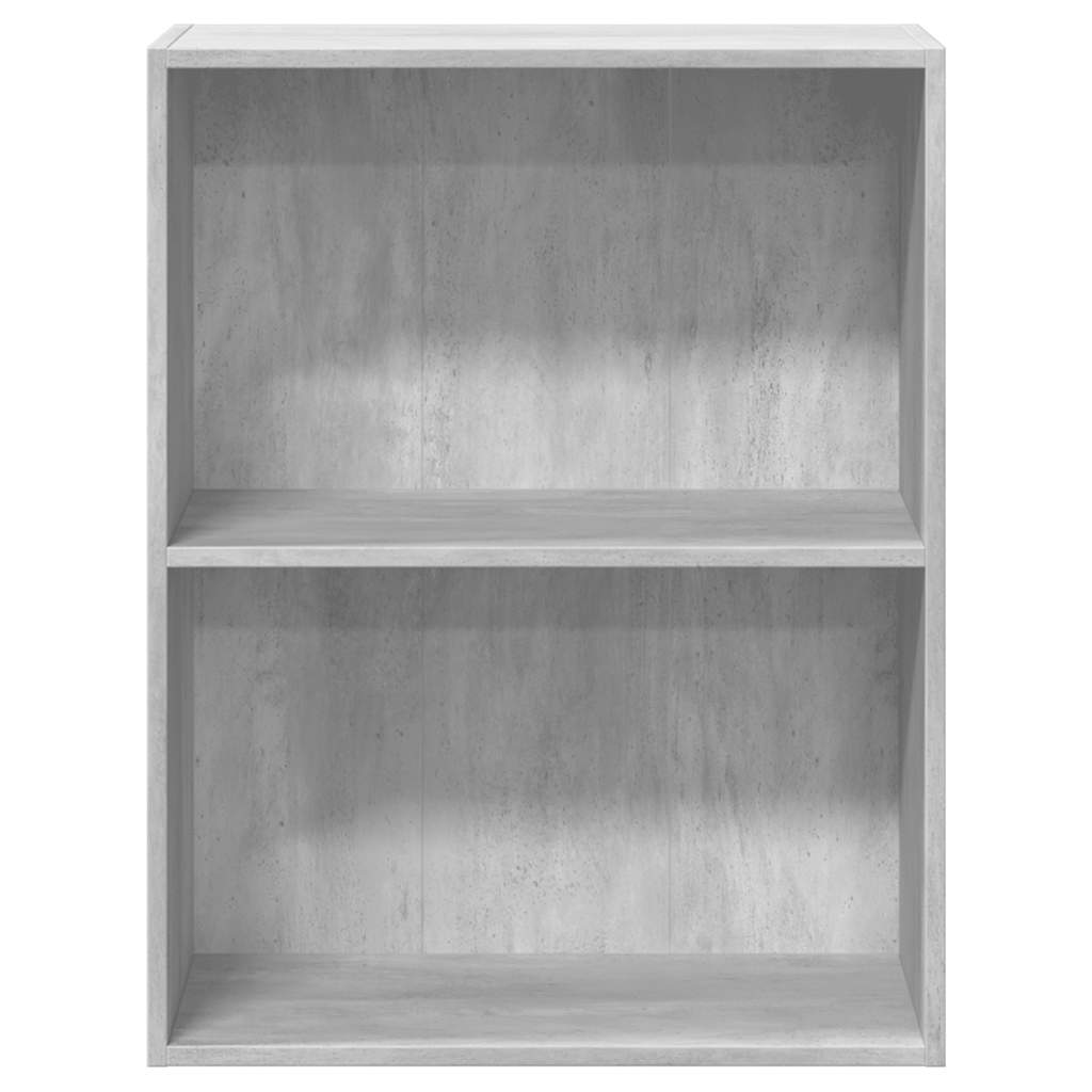 vidaXL Bibliotecă cu 2 rafturi, gri beton, 60 x 30 x 76,5 cm, PAL vidaXL Bibliotecă cu 2 rafturi, gri beton, 60 x 30 x 76,5 cm, PAL