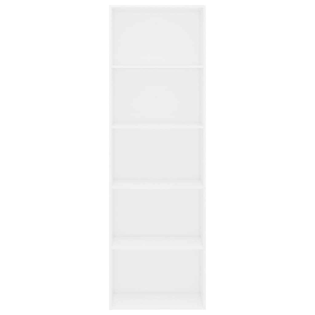vidaXL Bibliotecă cu 5 rafturi, alb, 60x30x189 cm, lemn prelucrat vidaXL Bibliotecă cu 5 rafturi, alb, 60x30x189 cm, lemn prelucrat
