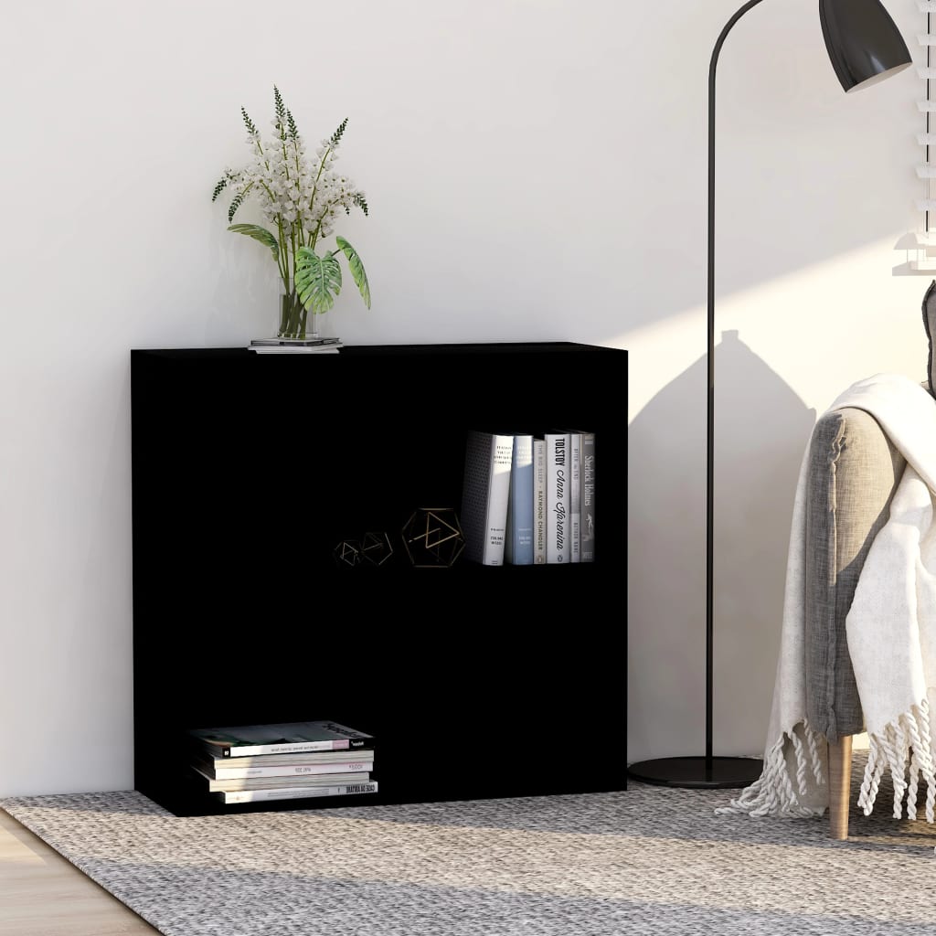 vidaXL Bibliotecă, negru, 80x30x76,5 cm, lemn prelucrat vidaXL Bibliotecă, negru, 80x30x76,5 cm, lemn prelucrat