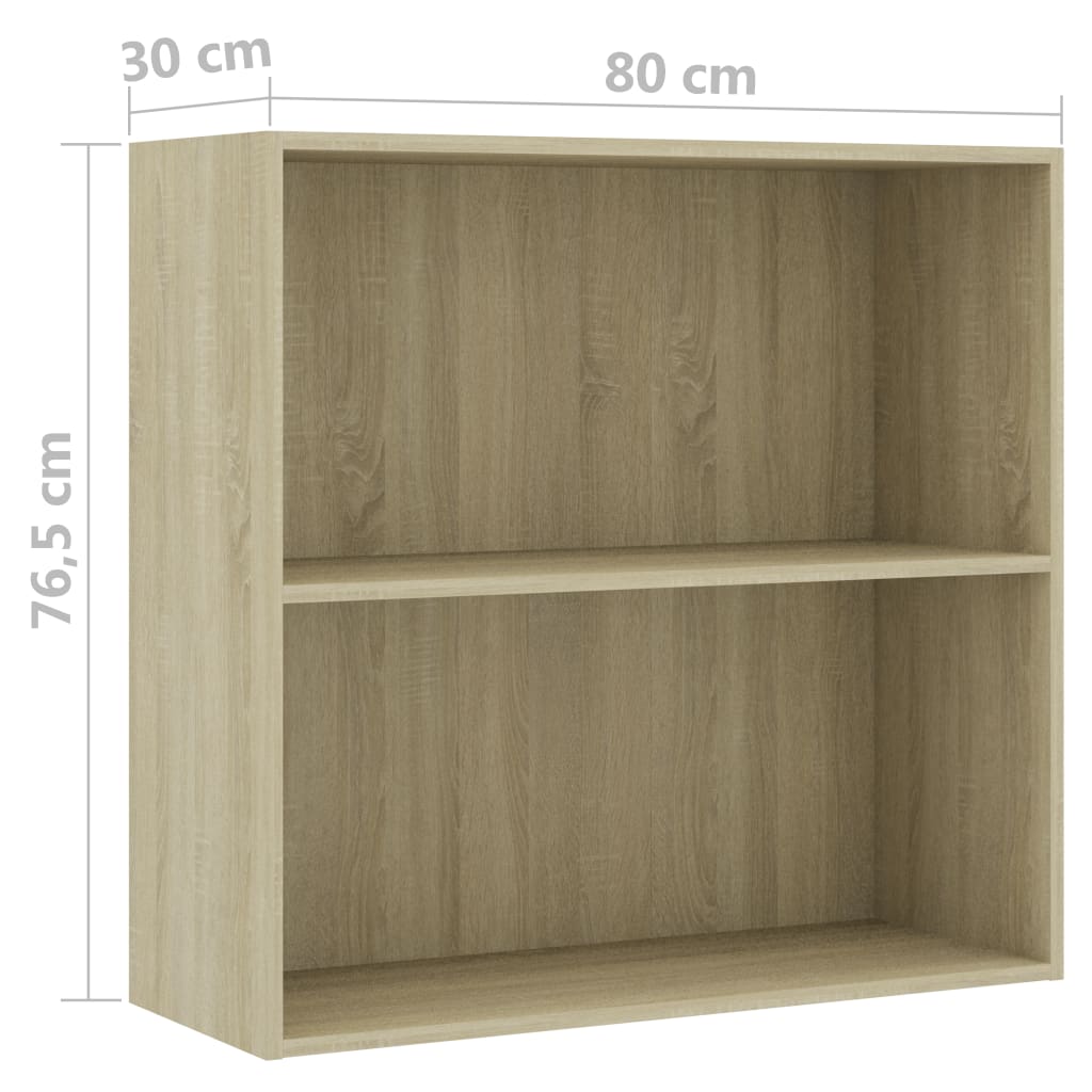 vidaXL Bibliotecă, stejar sonoma, 80x30x76,5 cm, lemn prelucrat vidaXL Bibliotecă, stejar sonoma, 80x30x76,5 cm, lemn prelucrat