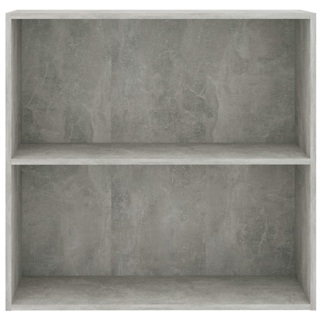 vidaXL Bibliotecă cu 2 rafturi, gri beton, 80 x 30 x 76,5 cm, PAL vidaXL Bibliotecă cu 2 rafturi, gri beton, 80 x 30 x 76,5 cm, PAL