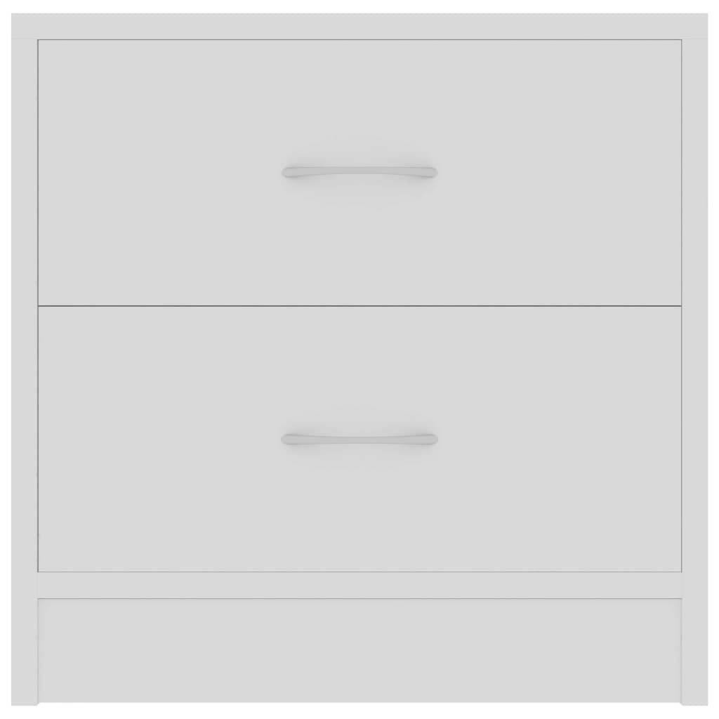 vidaXL Noptiere, 2 buc., alb, 40x30x40 cm, lemn prelucrat
