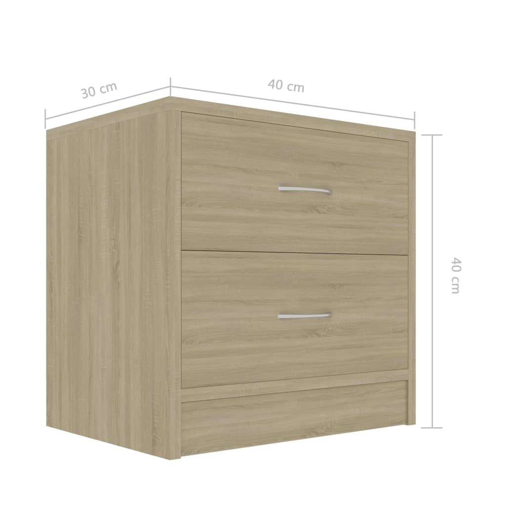 vidaXL Noptiere, 2 buc., stejar sonoma, 40x30x40 cm, lemn prelucrat vidaXL Noptiere, 2 buc., stejar sonoma, 40x30x40 cm, lemn prelucrat