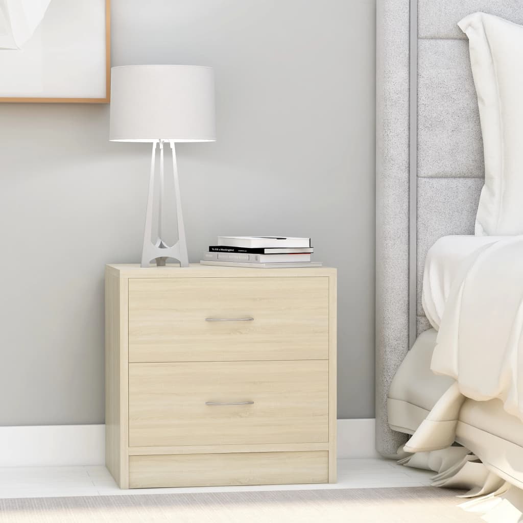 vidaXL Noptiere, 2 buc., stejar sonoma, 40x30x40 cm, lemn prelucrat vidaXL Noptiere, 2 buc., stejar sonoma, 40x30x40 cm, lemn prelucrat