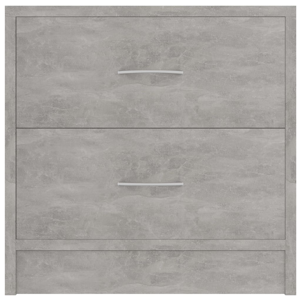 vidaXL Noptiere, 2 buc., gri beton, 40x30x40 cm, lemn prelucrat