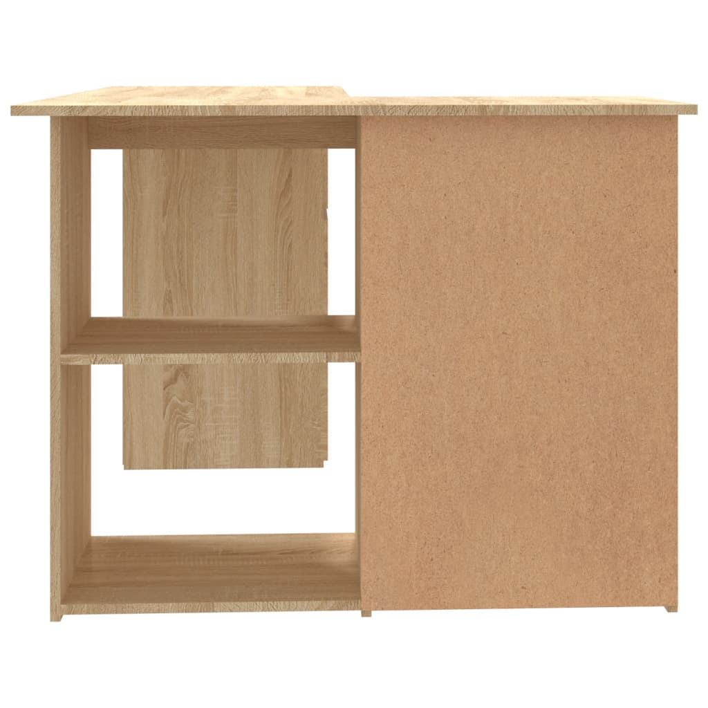 vidaXL Birou de colț, stejar sonoma, 145x100x76 cm, lemn prelucrat vidaXL Birou de colț, stejar sonoma, 145x100x76 cm, lemn prelucrat