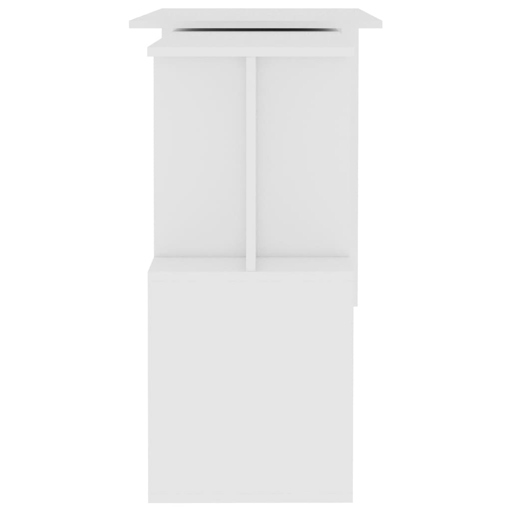 vidaXL Birou de colț, alb, 200x50x76 cm, lemn prelucrat