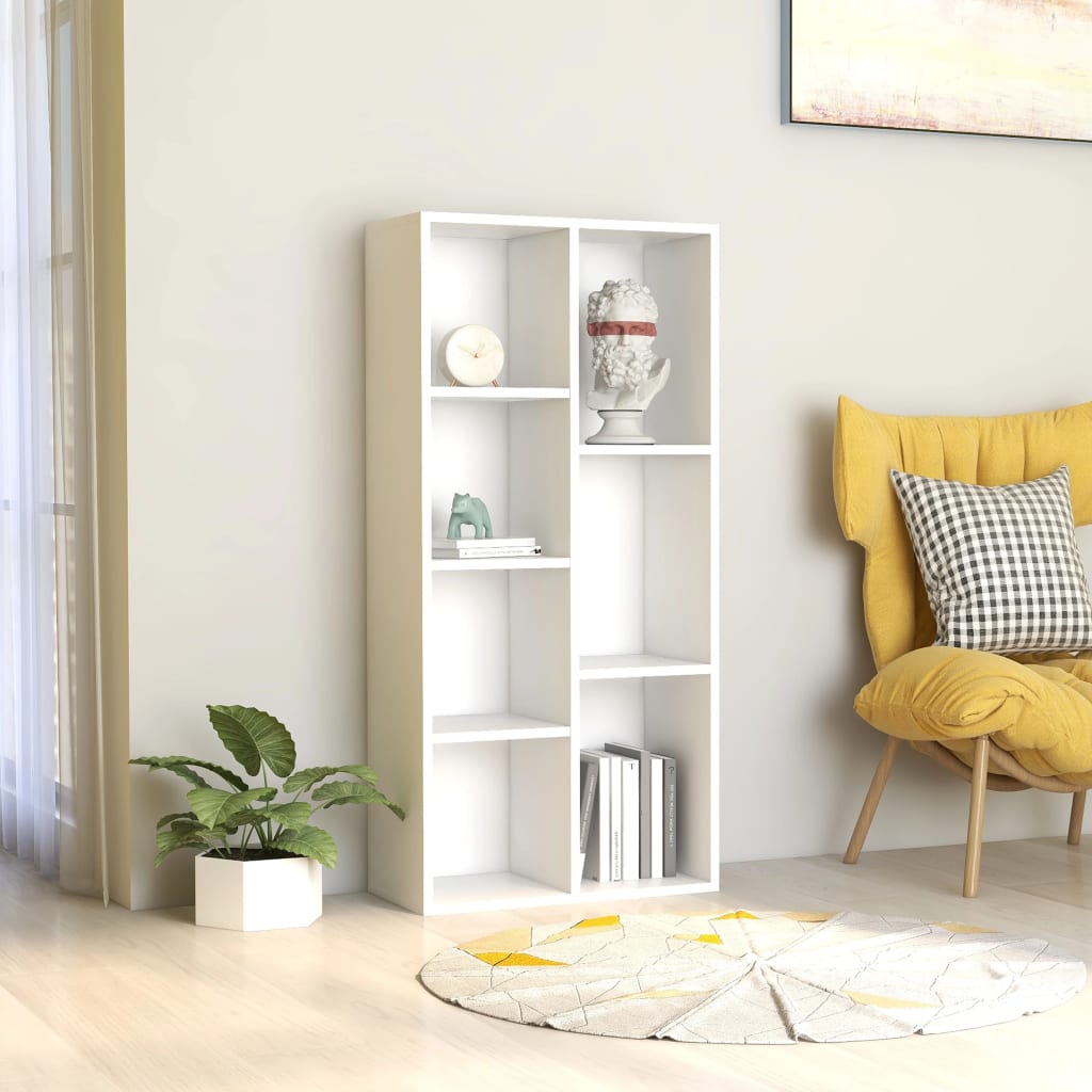 vidaXL Bibliotecă, alb, 50x25x106 cm, lemn prelucrat vidaXL Bibliotecă, alb, 50x25x106 cm, lemn prelucrat