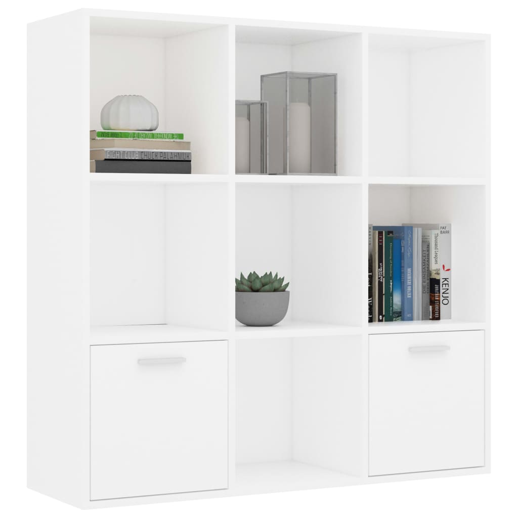 vidaXL Bibliotecă, alb, 98 x 30 x 98 cm, lemn prelucrat vidaXL Bibliotecă, alb, 98 x 30 x 98 cm, lemn prelucrat