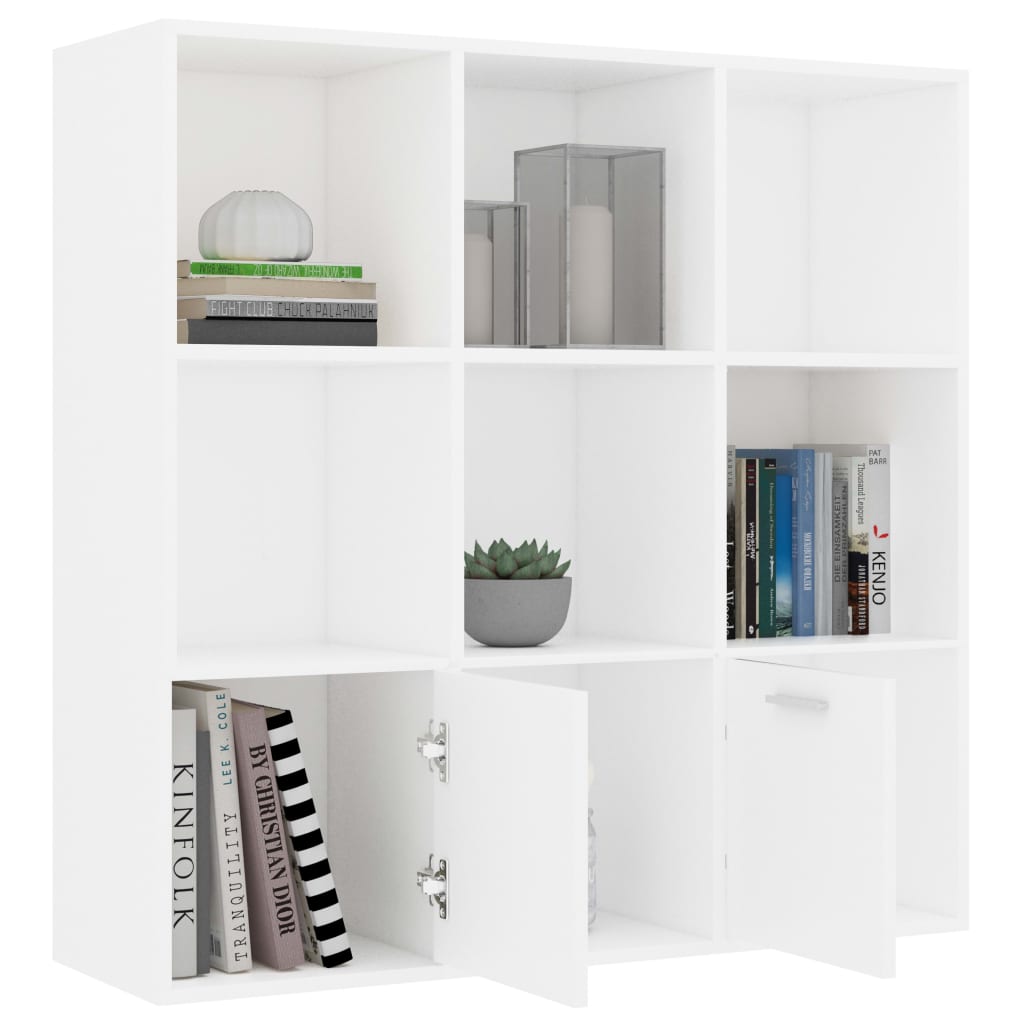vidaXL Bibliotecă, alb, 98 x 30 x 98 cm, lemn prelucrat vidaXL Bibliotecă, alb, 98 x 30 x 98 cm, lemn prelucrat