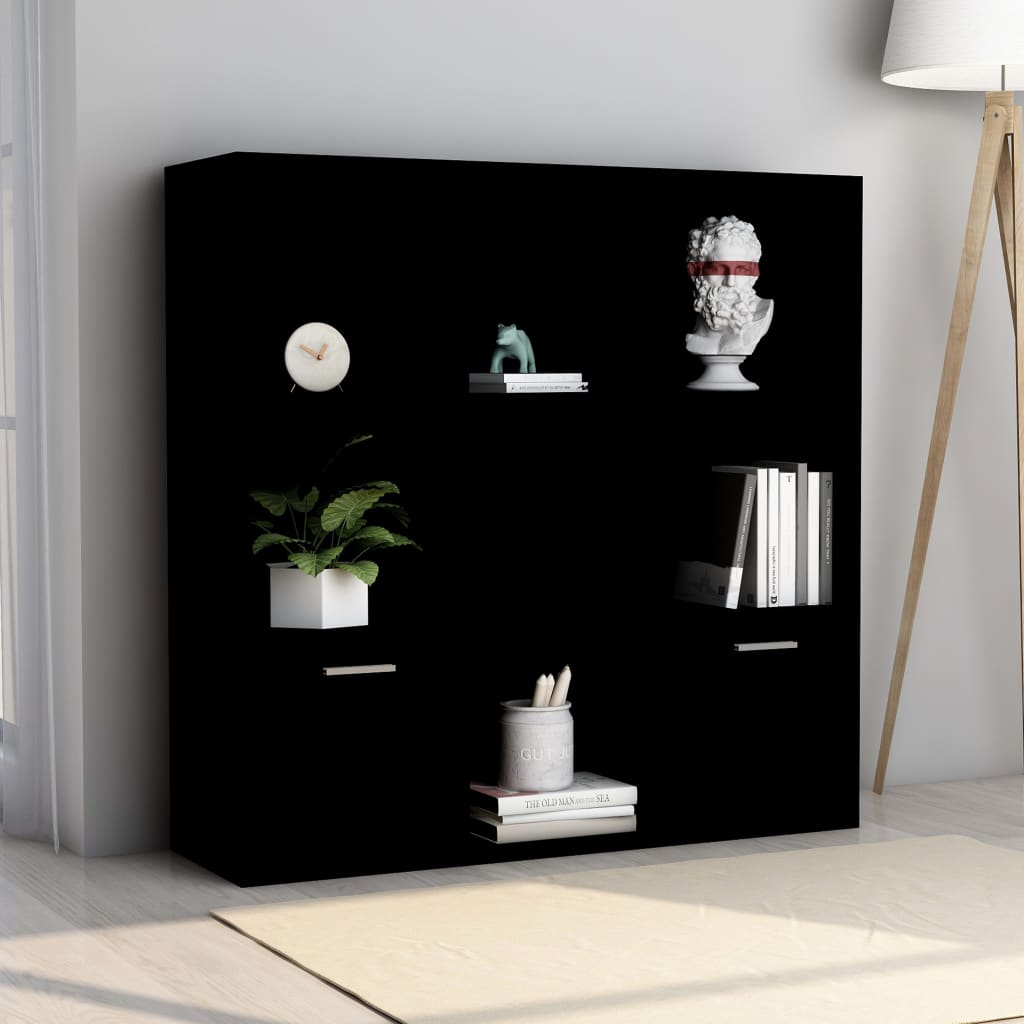 vidaXL Bibliotecă, negru, 98 x 30 x 98 cm, lemn prelucrat vidaXL Bibliotecă, negru, 98 x 30 x 98 cm, lemn prelucrat