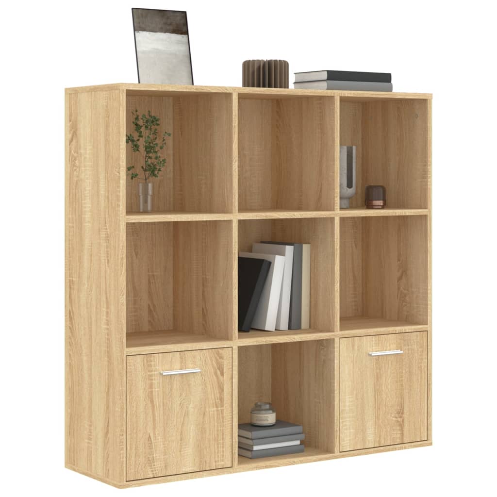 vidaXL Bibliotecă, stejar Sonoma, 98 x 30 x 98 cm, lemn prelucrat