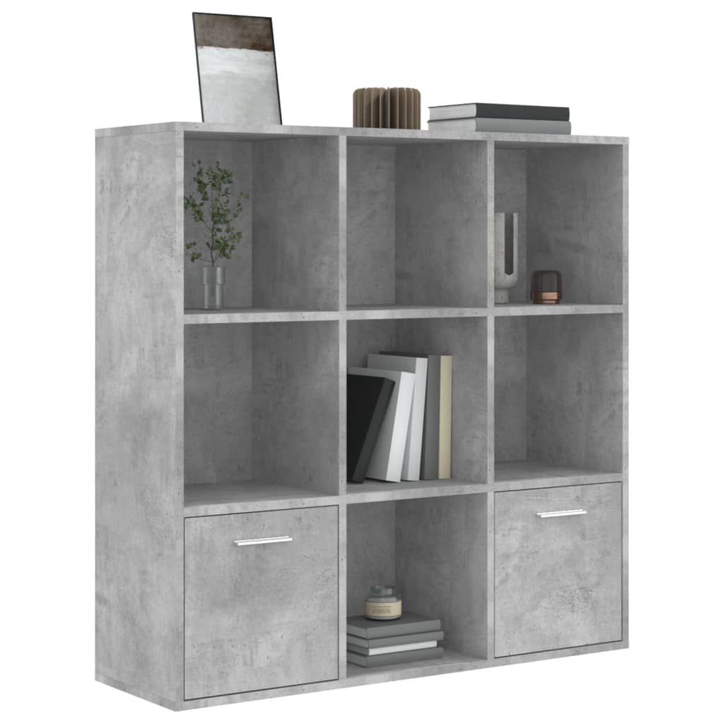 vidaXL Bibliotecă, gri beton, 98x30x98 cm, lemn compozit vidaXL Bibliotecă, gri beton, 98x30x98 cm, lemn compozit