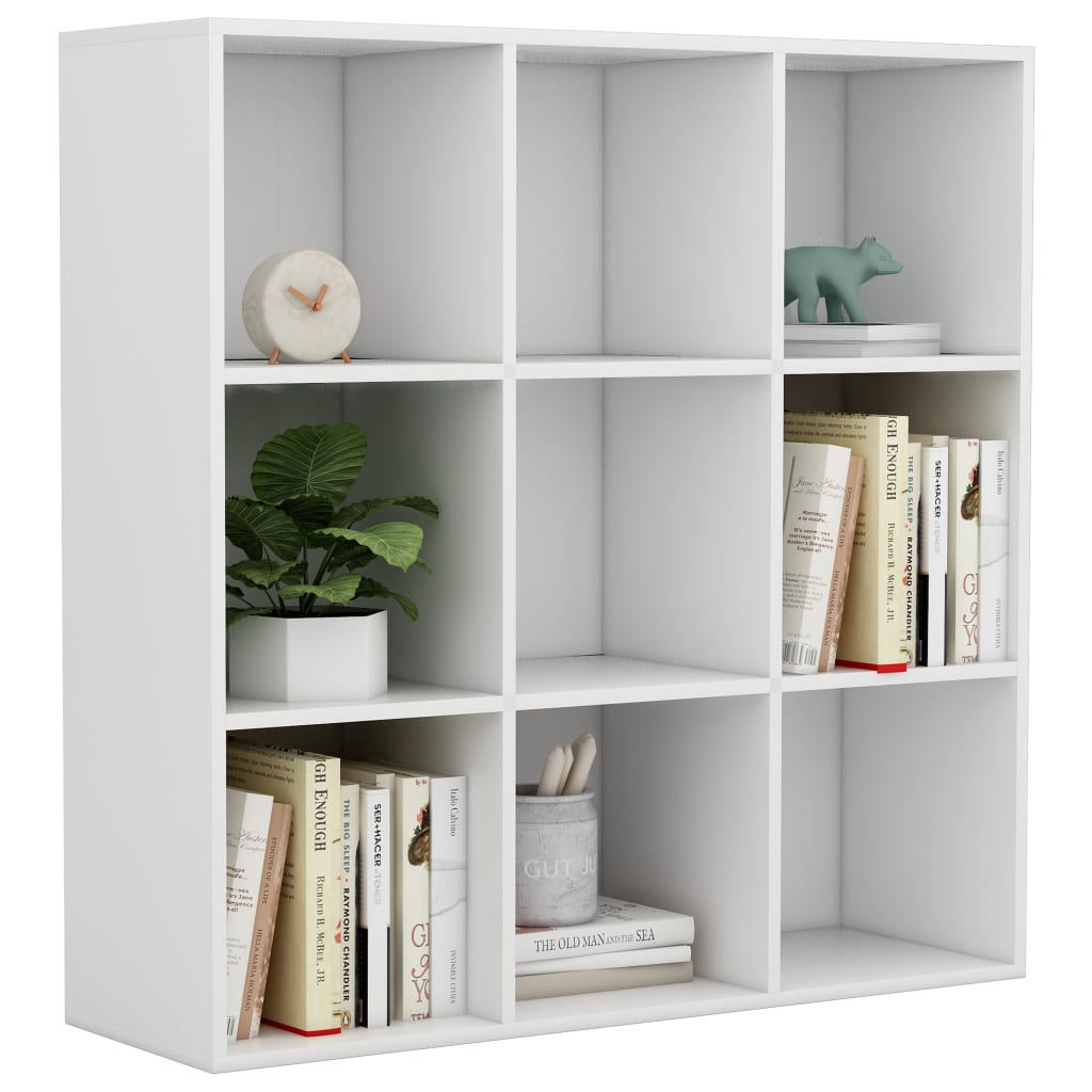 vidaXL Bibliotecă, alb, 98x29x97,5 cm, lemn prelucrat vidaXL Bibliotecă, alb, 98x29x97,5 cm, lemn prelucrat