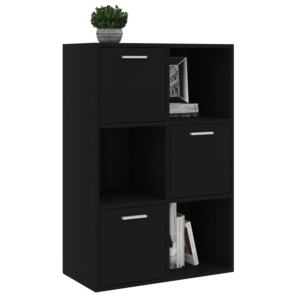 vidaXL Dulap de depozitare, negru, 60 x 29,5 x 90 cm, lemn prelucrat vidaXL Dulap de depozitare, negru, 60 x 29,5 x 90 cm, lemn prelucrat