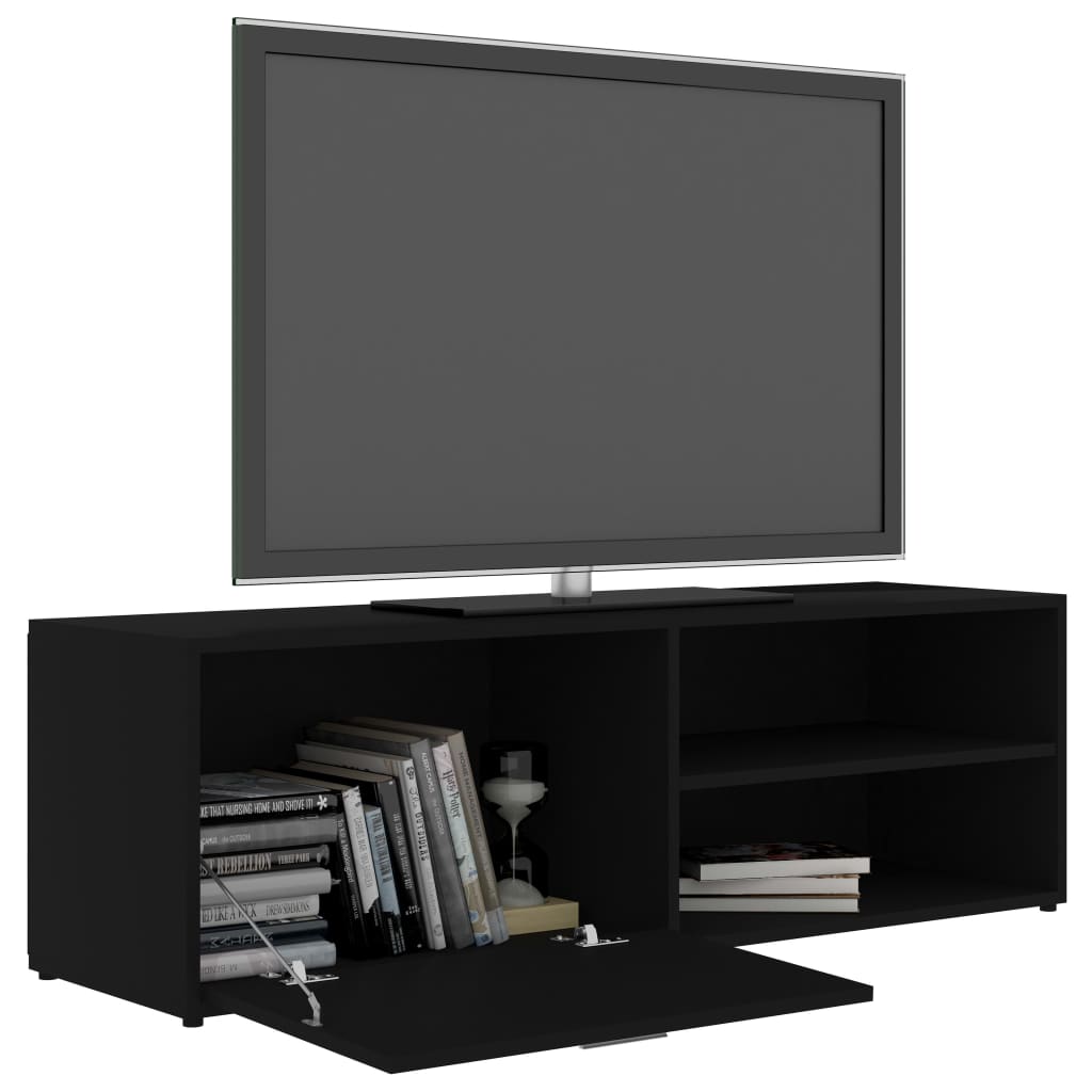 vidaXL Dulap TV, negru, 120 x 34 x 37 cm, lemn prelucrat