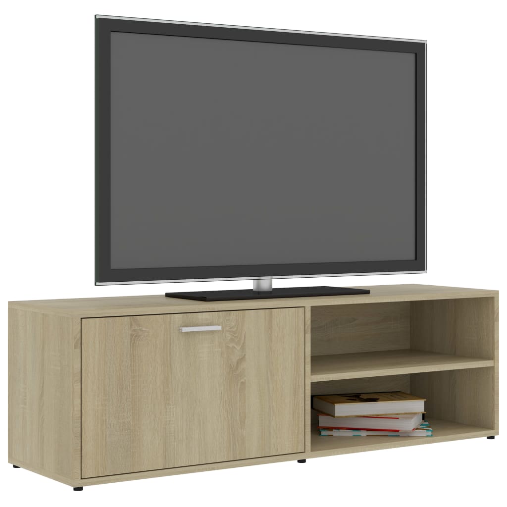 vidaXL Dulap TV, stejar Sonoma, 120 x 34 x 37 cm, lemn prelucrat vidaXL Dulap TV, stejar Sonoma, 120 x 34 x 37 cm, lemn prelucrat