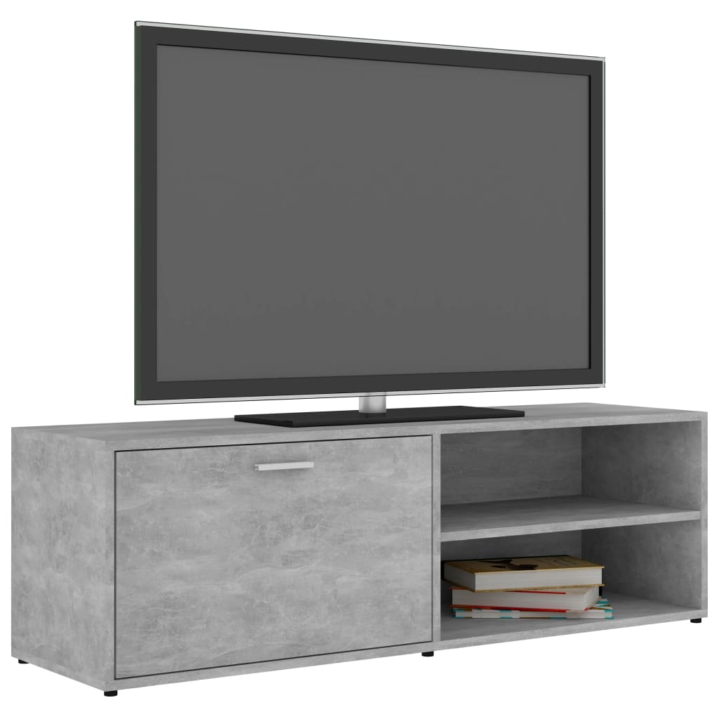 vidaXL Comodă TV, gri beton, 120x34x37 cm, lemn prelucrat vidaXL Comodă TV, gri beton, 120x34x37 cm, lemn prelucrat