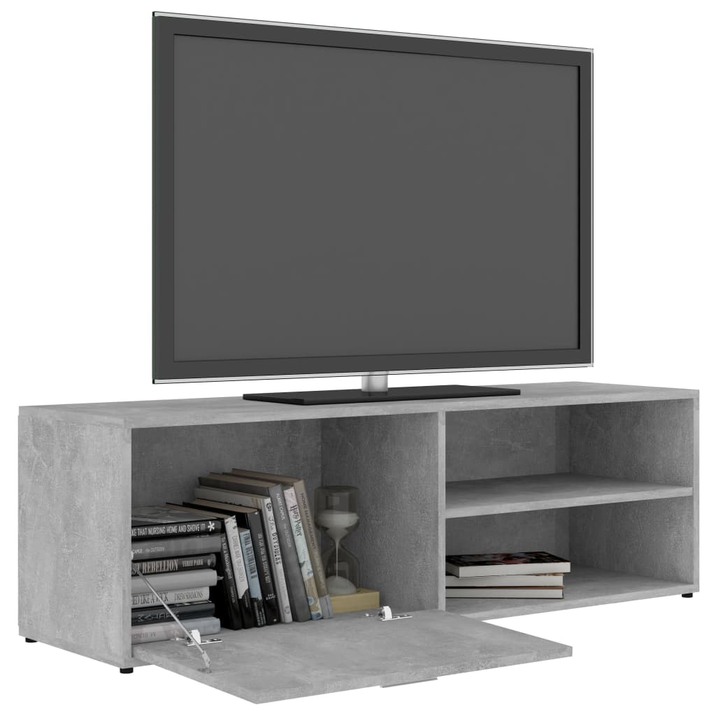vidaXL Comodă TV, gri beton, 120x34x37 cm, lemn prelucrat vidaXL Comodă TV, gri beton, 120x34x37 cm, lemn prelucrat
