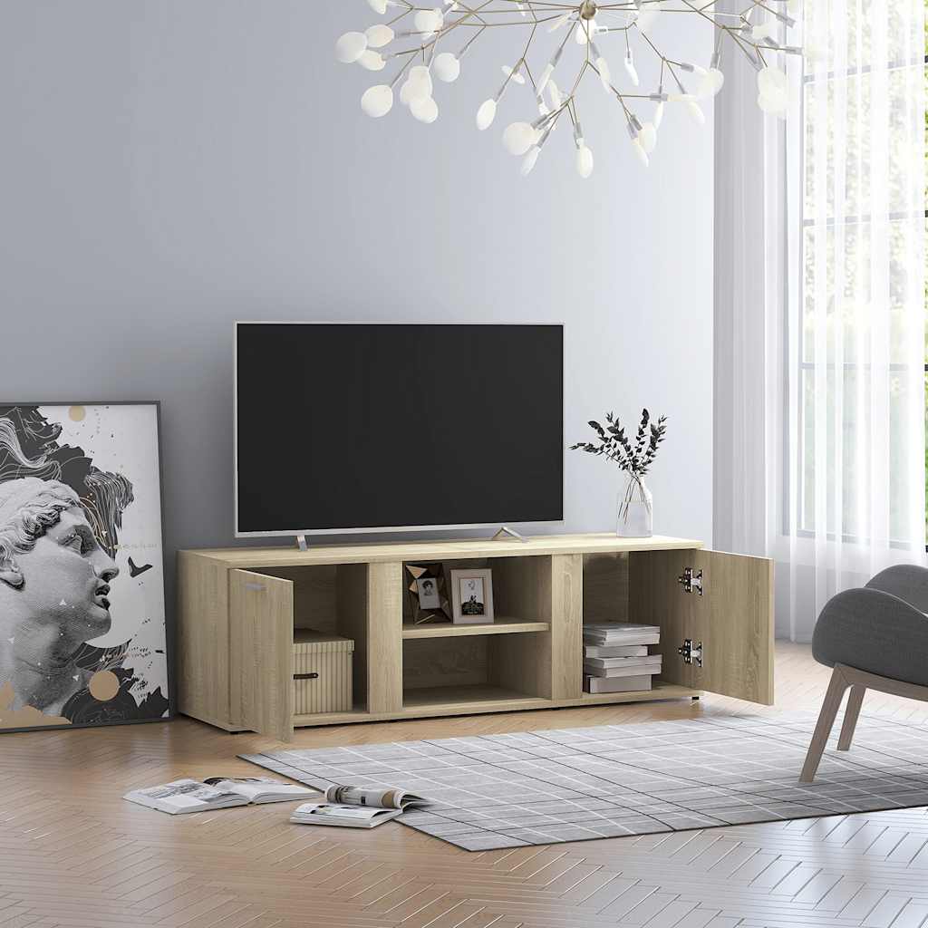 vidaXL Dulap TV, stejar Sonoma, 120 x 34 x 37 cm, lemn prelucrat vidaXL Dulap TV, stejar Sonoma, 120 x 34 x 37 cm, lemn prelucrat