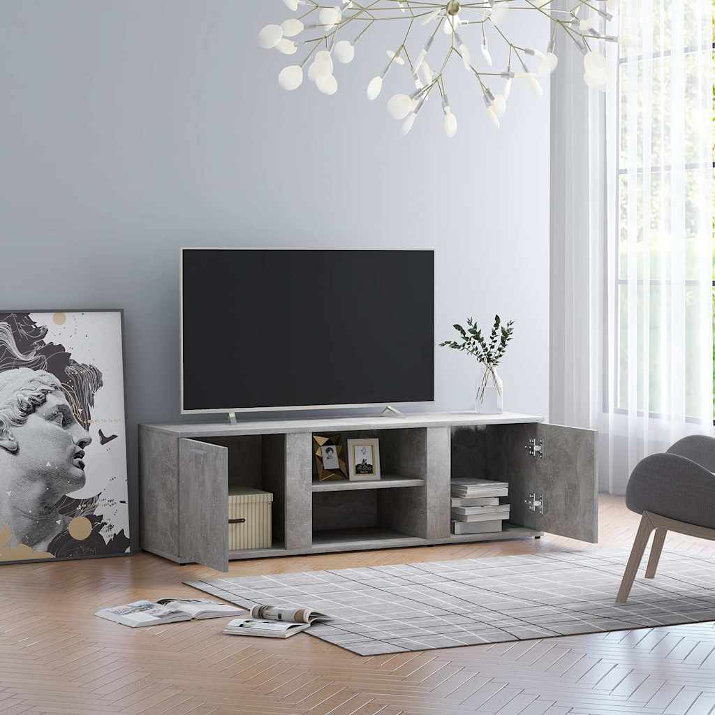 vidaXL Dulap TV, gri beton, 120x34x37 cm, lemn prelucrat