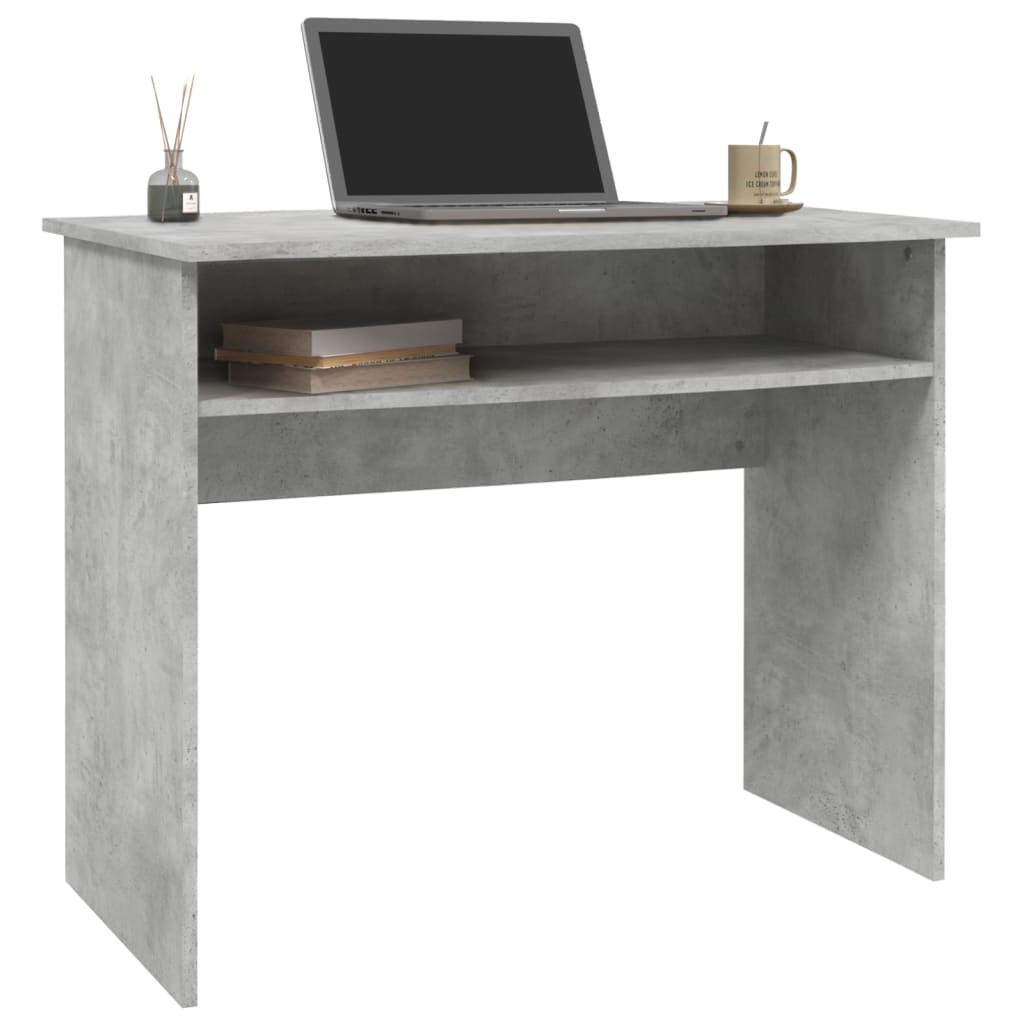 vidaXL Birou, gri beton, 90 x 50 x 74 cm, lemn prelucrat vidaXL Birou, gri beton, 90 x 50 x 74 cm, lemn prelucrat