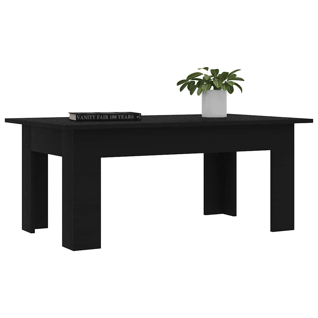 vidaXL Măsuță de cafea, negru, 100 x 60 x 42 cm, lemn prelucrat vidaXL Măsuță de cafea, negru, 100 x 60 x 42 cm, lemn prelucrat