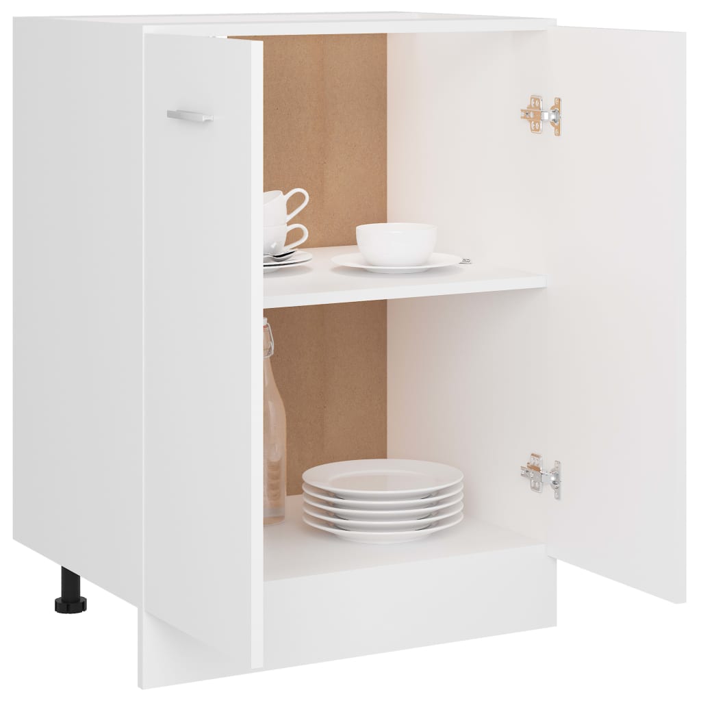 vidaXL Dulap inferior “Lyon”, alb, 60 x 46 x 81,5 cm, lemn prelucrat