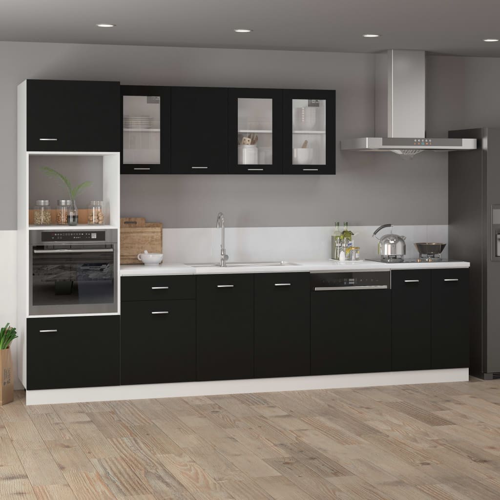 vidaXL Dulap inferior “Lyon”, negru, 60 x 46 x 81,5 cm, lemn prelucrat vidaXL Dulap inferior “Lyon”, negru, 60 x 46 x 81,5 cm, lemn prelucrat