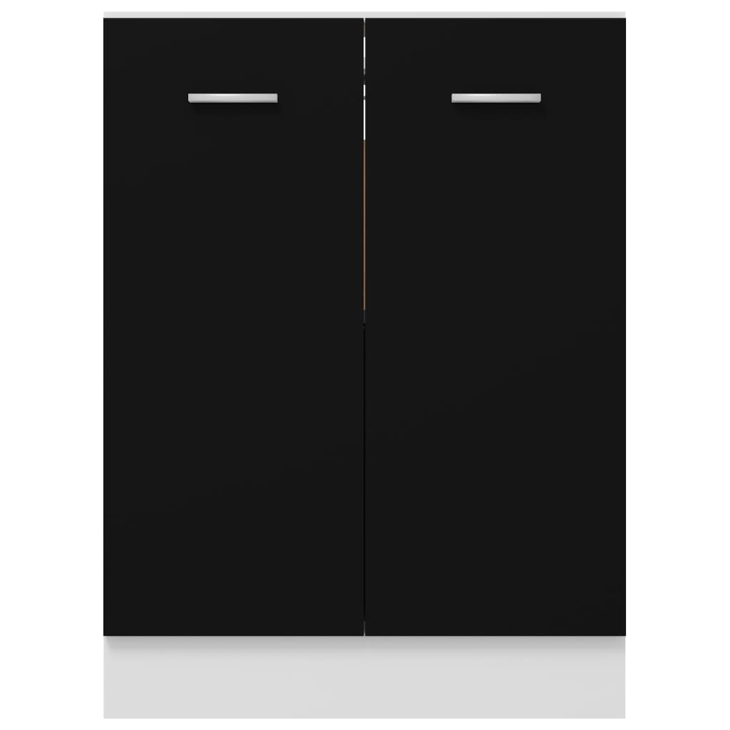 vidaXL Dulap inferior “Lyon”, negru, 60 x 46 x 81,5 cm, lemn prelucrat vidaXL Dulap inferior “Lyon”, negru, 60 x 46 x 81,5 cm, lemn prelucrat