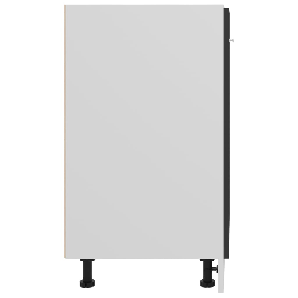 vidaXL Dulap inferior “Lyon”, negru, 60 x 46 x 81,5 cm, lemn prelucrat vidaXL Dulap inferior “Lyon”, negru, 60 x 46 x 81,5 cm, lemn prelucrat