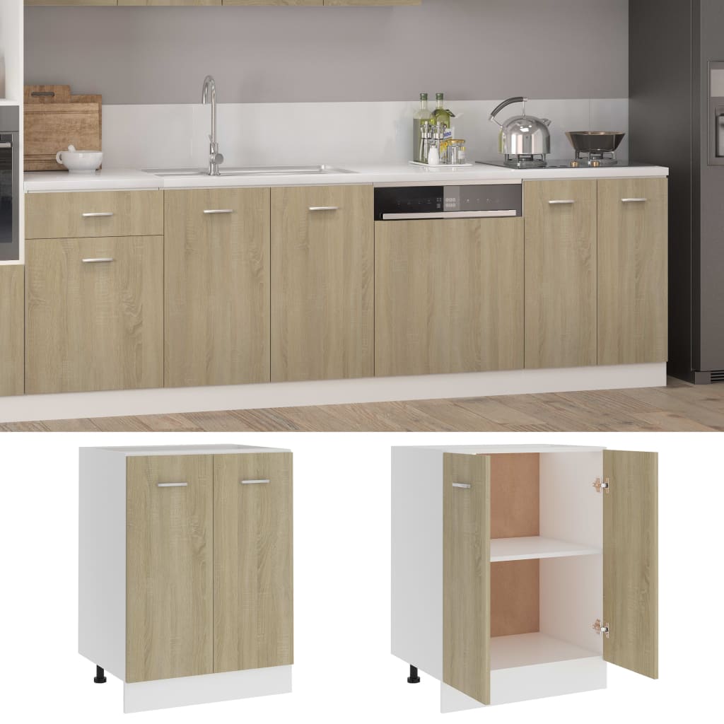 vidaXL Dulap inferior “Lyon”, stejar sonoma, 60x46x81,5 cm