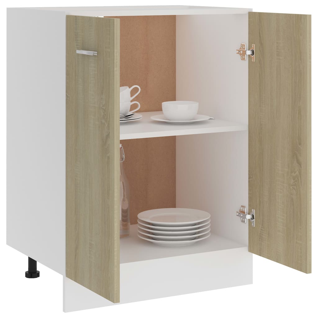 vidaXL Dulap inferior “Lyon”, stejar sonoma, 60x46x81,5 cm