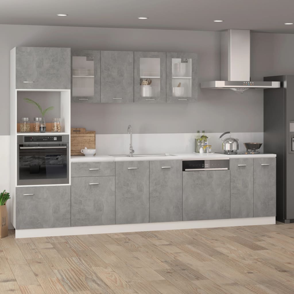 vidaXL Dulap inferior “Lyon”, gri beton, 60 x 46 x 81,5 cm