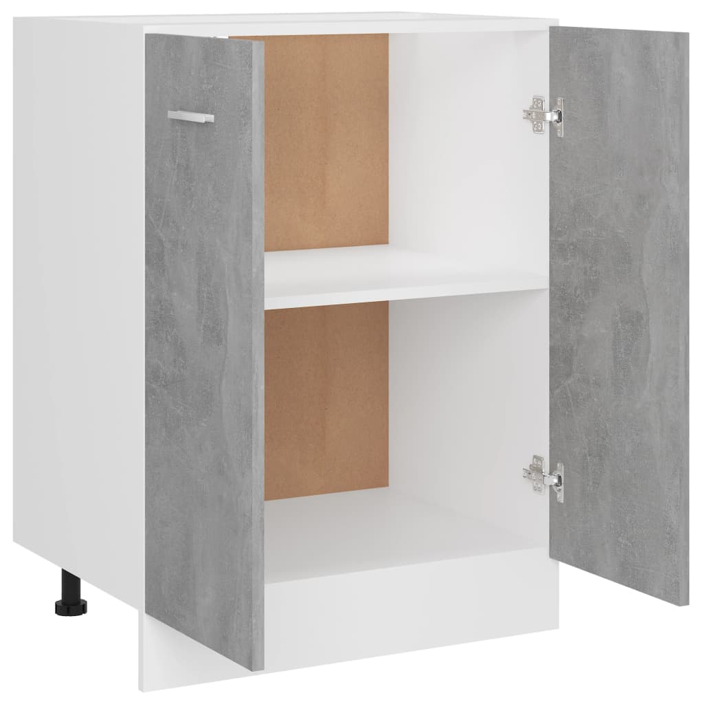 vidaXL Dulap inferior “Lyon”, gri beton, 60 x 46 x 81,5 cm