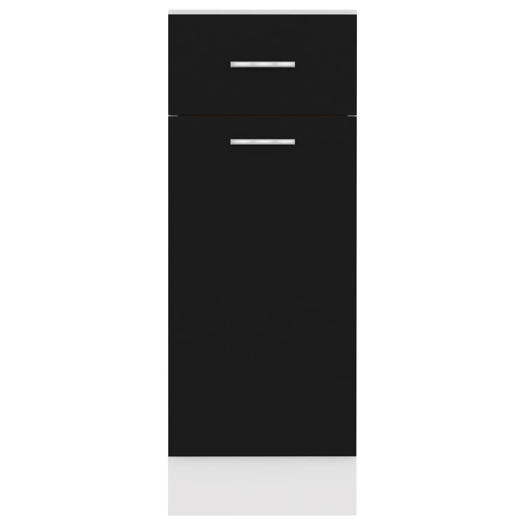 vidaXL Dulap inferior cu sertar “Lyon” negru 30 x 46 x 81,5 cm
