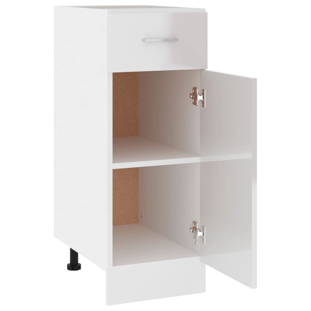 vidaXL Dulap inferior cu sertar “Lyon” alb lucios 30x46x81,5cm