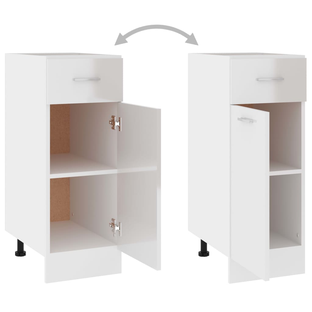 vidaXL Dulap inferior cu sertar “Lyon” alb lucios 30x46x81,5cm