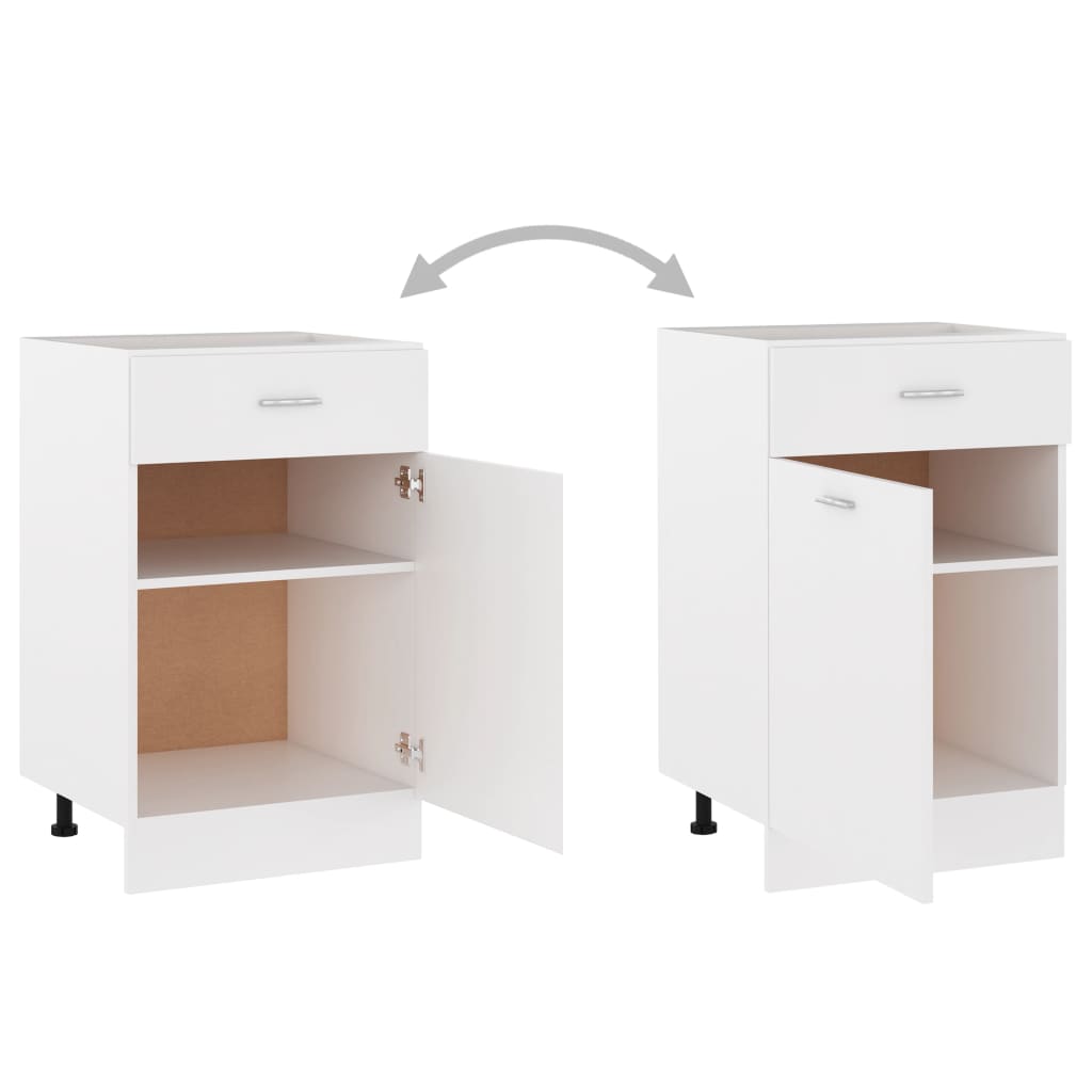 vidaXL Dulap inferior cu sertar “Lyon”, alb, 50x46x81,5 cm